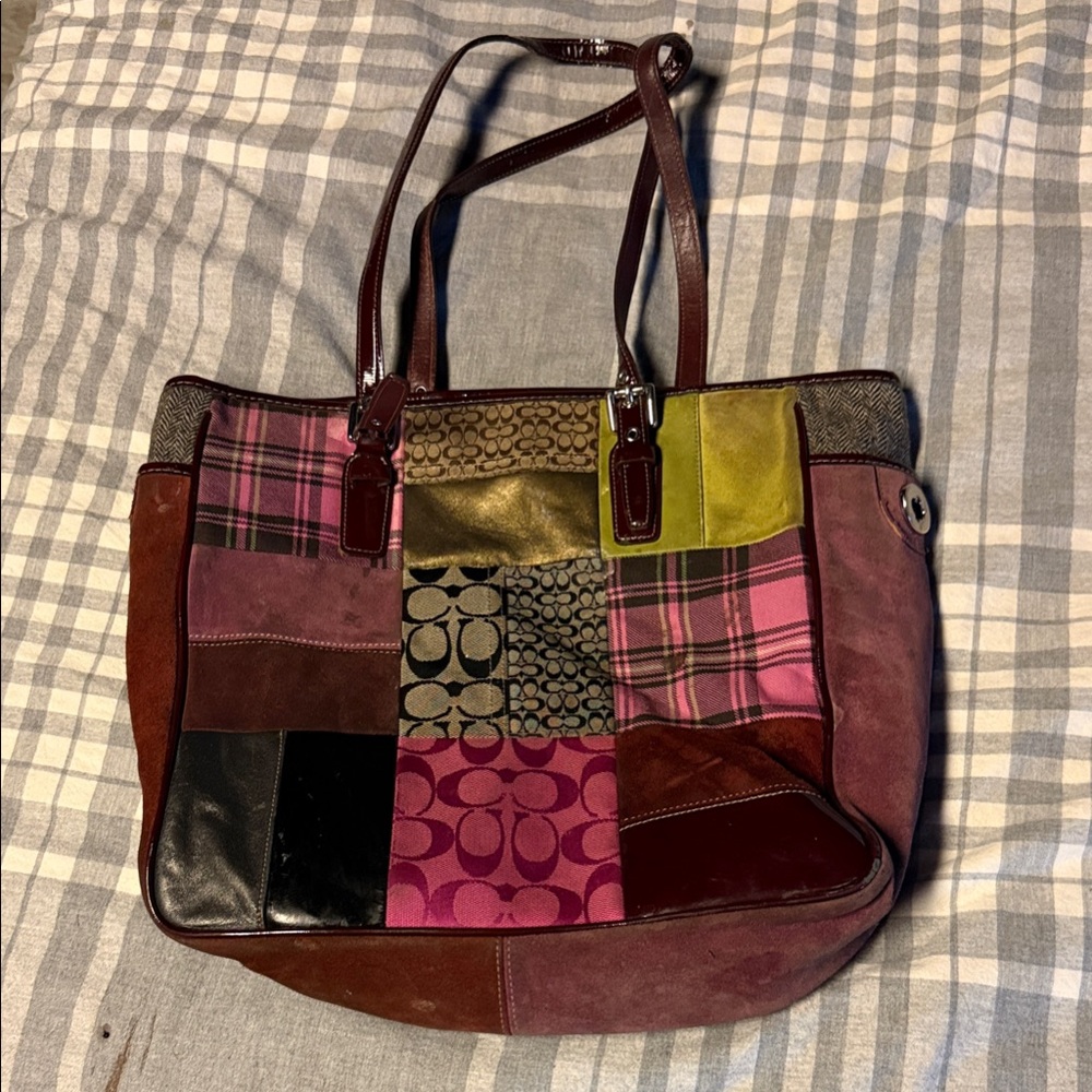 Coach Multicolor Patchwork Tote - image 1